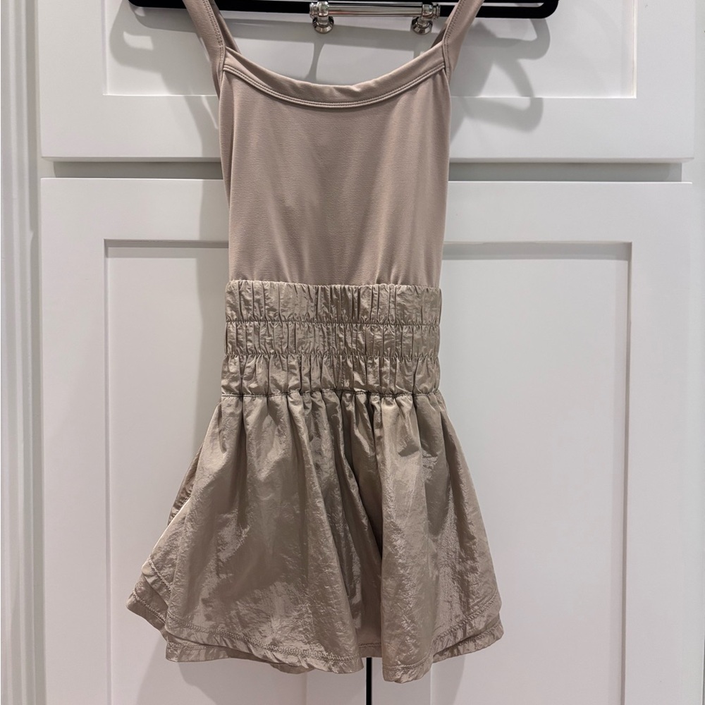 Free People Movement Women's Way Home Skort Romper in Beige